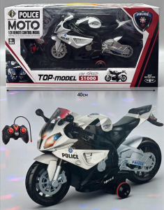 Мотоцикл р/у Police 40*20см (свет, звук, вращение 360), в кор.