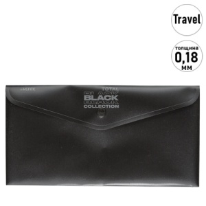 Папка на кнопке " deVente " Travel-Size DL 260*140мм, пластик 0,18мм, непрозрачная, тиснение фольгой