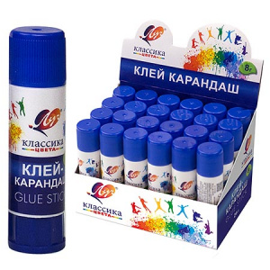Клей-карандаш 24шт в уп. (ЦЕНА ЗА 24ШТ) Луч Классика 8г