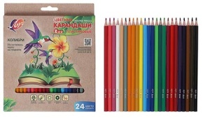 Карандаши " Луч " Zoo 24цв шестигранные, пластиковые, картонная упаковка