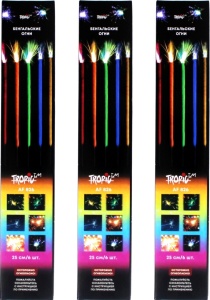 Бенгальские огни "Tropic" 6в1, 25см, 12шт в уп. (цена за 1шт) цветные, в кор