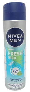 Дезодорант спрей муж. 150 мл "Nivea Men" ОРИГИНАЛ Fresh kick 72ч