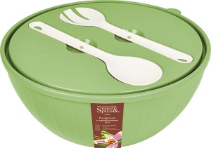 Салатник Sugar&Spice Vanilla с приборами и крышкой 5л фисташка