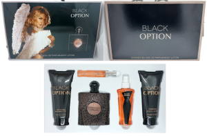 Подарочный набор "Black Option", 5в1, 37*24см (духи, туалет. вода 2шт, лосьон, гель для душа), в кор