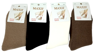 Носки жен. "MAXIF" р. 36-41 (ЦЕНА ЗА 1ПАРУ) кашемир, термо, микс