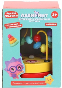 Лабиринт деревян. "Малышарики" 9*13см, в кор.