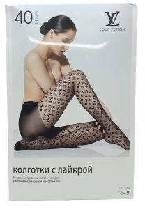 Колготки Louis Vuitton 40DEN, блест. капрон, р. 4-5, черн.