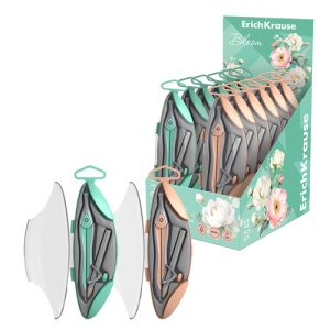 Циркуль " Erich Krause " 12шт(ЦЕНА ЗА 1ШТ)  Pastel Bloom 125мм,металлический циркуль с карандашом
