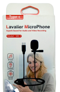 Микрофон петличный HSX-M02 (Type - C), цв. черный
