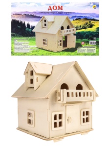 Конструктор 34х21см Деревянная игрушка.2 BIG ДОМ