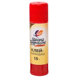 Клей-карандаш "Луч" 15г / 24шт / (цена за 24 шт) Школа творчества 