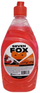 Средство для мытья посуды, seven FOX 500мл, красное яблоко