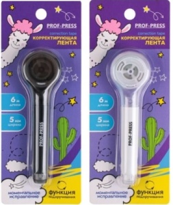 Корректирующая лента 5ммx6м, 10,1*3*1,6, микс, в блистере 