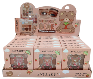 Тени для век "Anylady" 24шт (ЦЕНА ЗА 1ШТ) 9*8см, 9цв.12гр. микс, в кор.