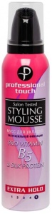 Мусс для укладки волос 150мл Экстрасильная фиксация, Professional Touch В5 Silk Protein 