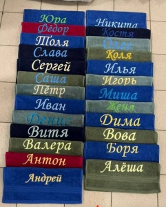 Полотенце махр. муж. Имена, 85*50см, микс