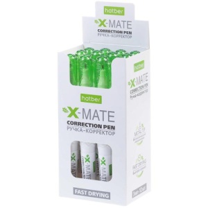 Корректирующая ручка " Hatber " X-Mate 3мл (ЦЕНА ЗА 12ШТ) на спирт. основе