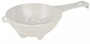 Дуршлаг Plast Team с ручкой d 200мм 36х20х9см, цв. молочный туман