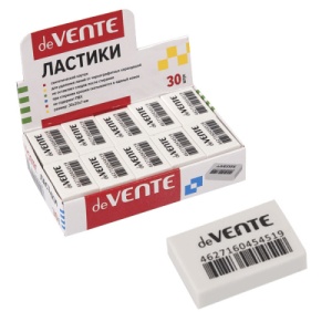 Ластик " deVente " 30ШТ (ЦЕНА ЗА 30ШТ) Box 30*20*7мм прямоугольный, синтетический каучук