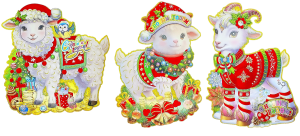 Наклейка Новогодняя 50*35см, 3D детали на скотче, двусторон., в пакете