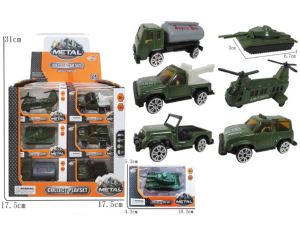 Машинка металлическая "Военная", 10х5х4 см, микс, в шоубоксе 