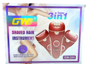 Эпилятор аккумуляторный 3в1, GW-209, USB, 24*19см, в кор. 