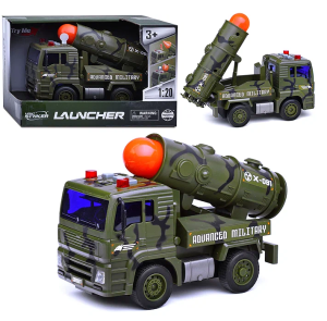 Машина "Военная техника Х-081" свет, звук, 23*11*15,5см, с ракетной установкой, в коробке