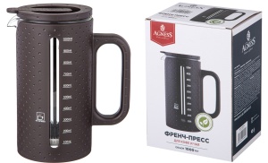 Френч-пресс AGNESS 1000 МЛ, 21*15*12см, жаропрочн. стекло, в кор.