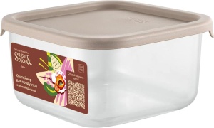 Контейнер для продуктов Sugar&Spice Vanilla 0,4л квадратный с гибкой крышкой латте