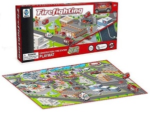 Игровой набор пожарного "Fire fighting" 40*19см, в наб:коврик 80*60см, машина 7*3см, в кор.