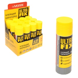 Клей-карандаш " deVente " Ultra Fix 36гр, (ЦЕНА ЗА 12ШТ) основа PVA, картонный дисплей