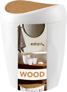 Контейнер для мусора Keeplex Wood 1л, 12*15см