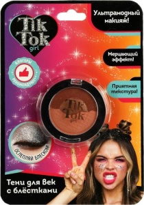 АКЦИЯ!!! (1+1) Тени для век "TIK TOK GIRL", 11x16см, трехцветные №1, блистер