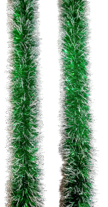 Мишура Гофре (9см*1,9м), зеленая, (цена за 10шт)
