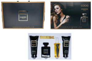 Подарочный набор "Coog Chaveg", 5в1, 37*24см (духи, туалет. вода 2шт, лосьон, гель для душа), в кор.