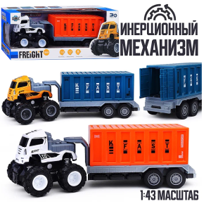 Машина "Мега контейнер" 30*13см, инерц., в коробке