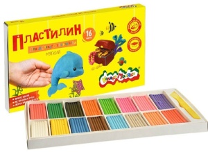 Пластилин Каляка-Маляка 16цв 240г со стеком, оптимальная мягкость, отсутствие запаха, картонная упак