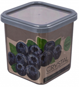 Банка для сыпучих продуктов Crystal 0,9л 11*12см