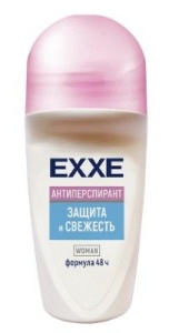 Дезодорант шарик. жен. "Exxe" 50мл Защита и свежесть, антиперспирант