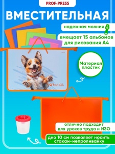 Папка детская на шнурке А4 ЧЕТЫРЕ ЛАПЫ пластик