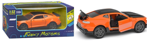 Машина инерц. 12*6см die-cast (открыв. двери), металл/пласт., цв. черно-оранж., в кор.