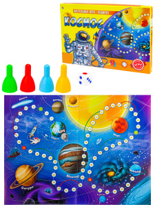Игра ходилки 33х22см Космос, в кор.