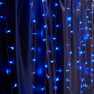 Гирлянда дождик 2х2м синяя 240LED