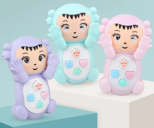 Интерактивная игрушка "Peek-A-BOO" 13см, меняет мимику лица, свет. звук. 12шт в уп.(цена за 1шт)