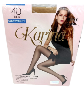 Колготки 40 DEN, 6-XXL "Karina" цв. Miele матовые, в кор.