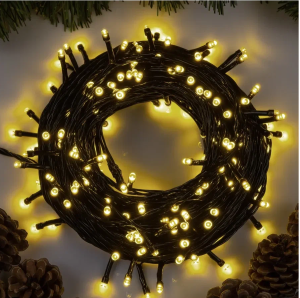 яяя Гирлянда 500 LED, 26м цв. желтый. черный провод