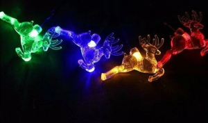 яяя Гирлянда Олени, 40LED, 3,5м, d=5см, разноц., белый провод