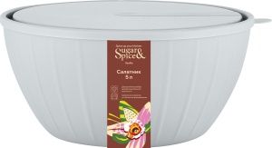 Салатник Sugar&Spice Vanilla с крышкой 5л 30*28*11см, трюфель