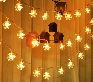 яяя Гирлянда Снежинка 3,5м, 40LED, d=3см, желт. белый провод