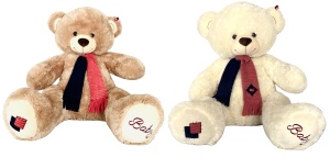 Мишка мягк., 120см, Baby, с шарфом, сидяч., микс